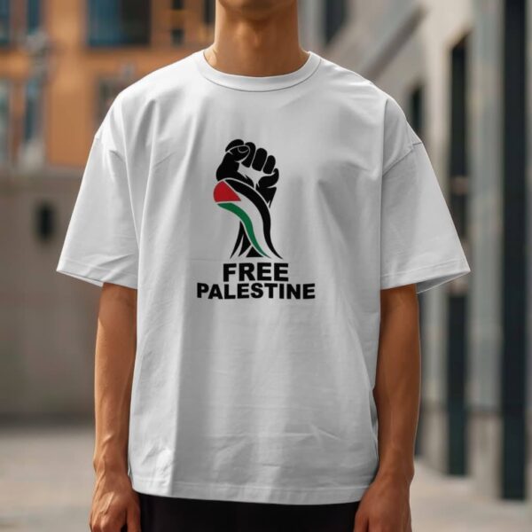 Free Palestine White DropShoulder