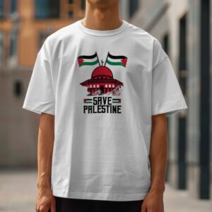 Save Palestine White T Shirt