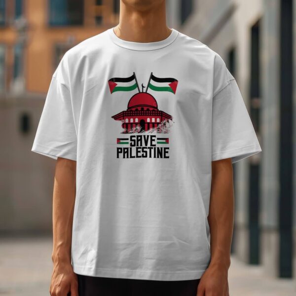 Save Palestine White T Shirt