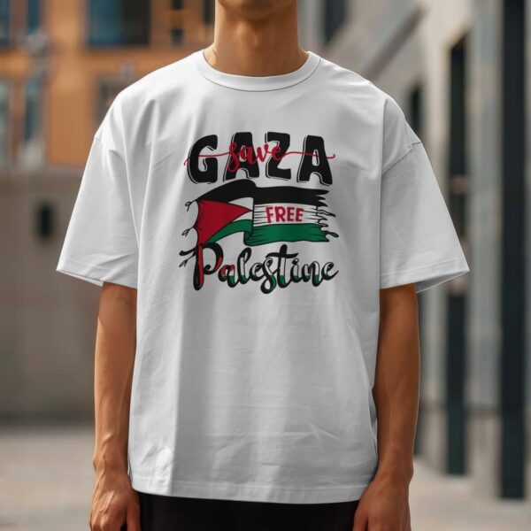 Free Gaza white Dropshoulder