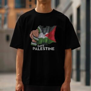 Save Palestine Black T Shirt