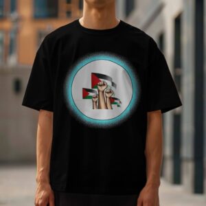 Free Palestine Black Drop Shoulder