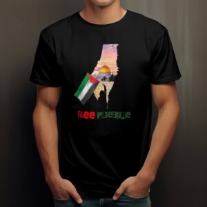 Free Palestine Black T Shirt